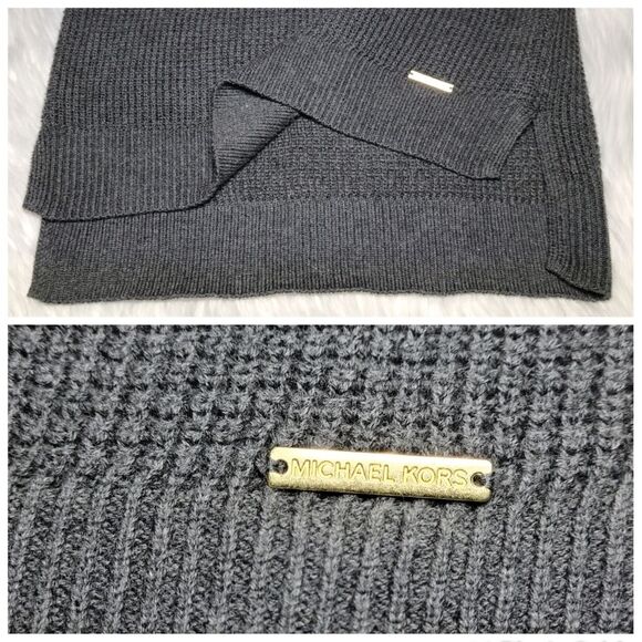 NWT|Michael Kors Grey Knit Long Sleeve Turtleneck Sweater, XS - Picture 3 of 5